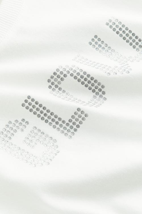 Glittery-motif T-shirt - cream glow