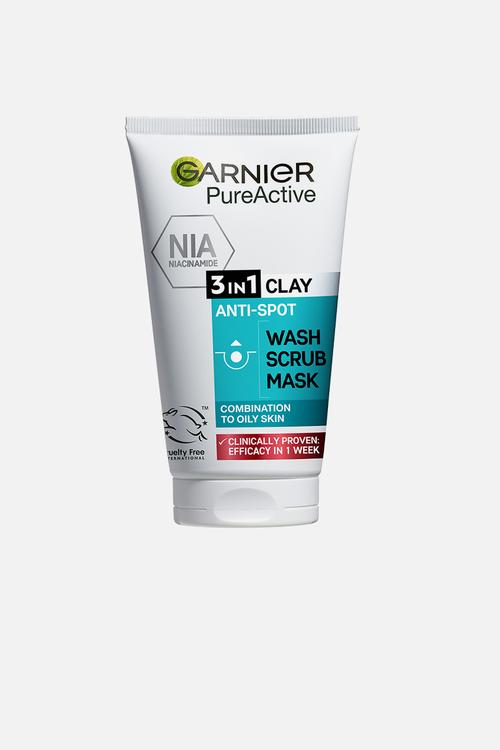 Pure Active 3-in-1 Wash, Scrub, Mask 150ml