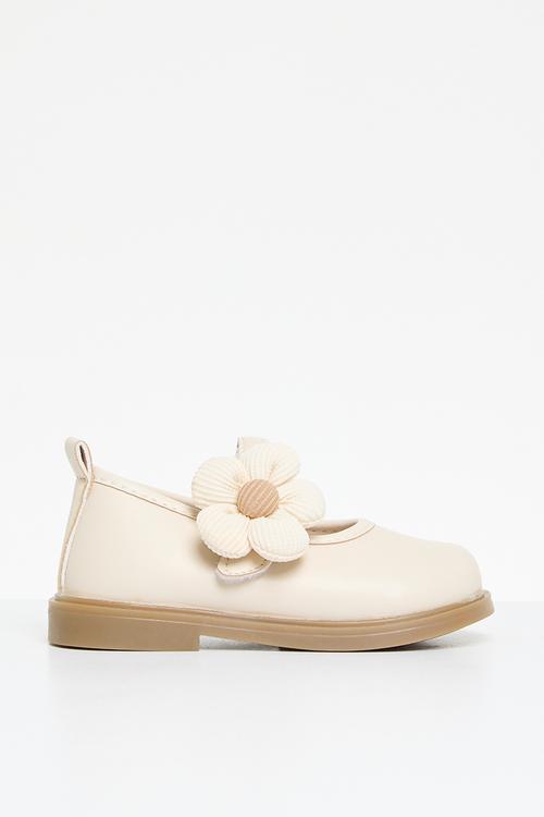 Floral décor maryjanes - beige