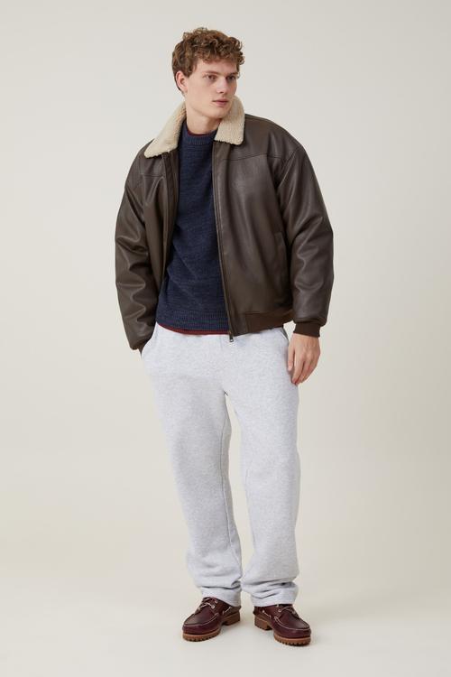 Relaxed track pant - grey marle