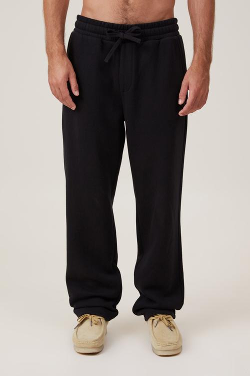 Relaxed track pant - black