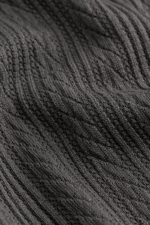 Textured jersey cycling shorts - dark grey