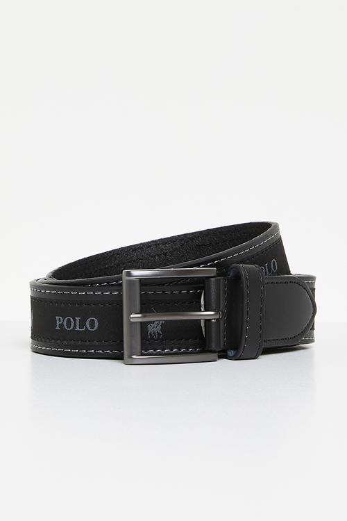 Alessandro Coated Leather Belt - Black