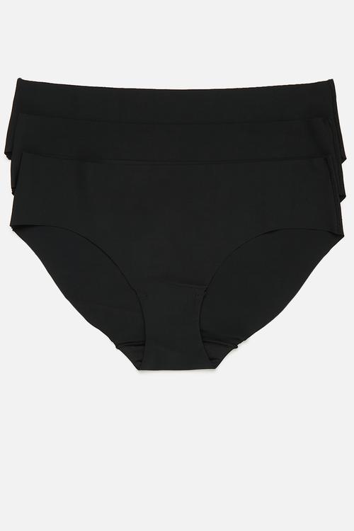 The Invisible Bikini Brief 3 Pack - Black/ Black/Black
