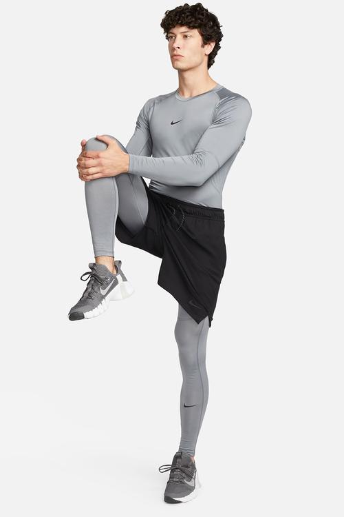 Pro Dri-FIT Tight Long-Sleeve Fitness top - smoke grey & black