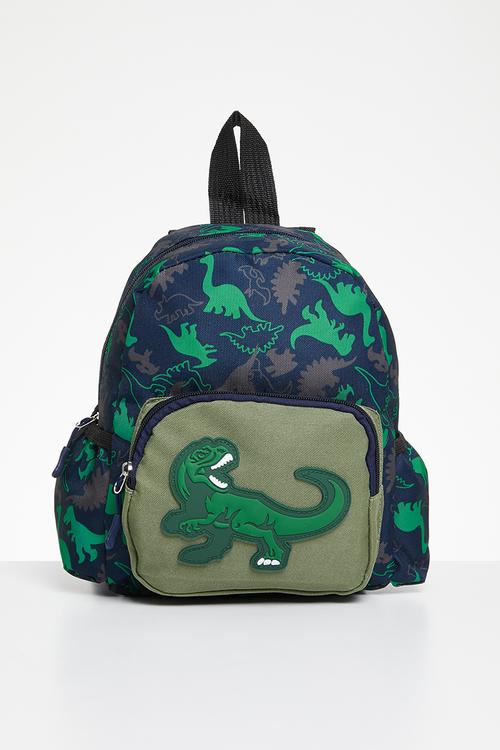 Printed backpack - blue & green