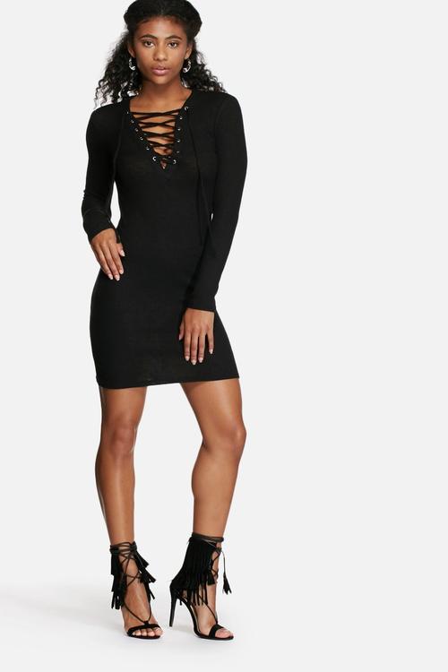 Simona Lace Up Dress
