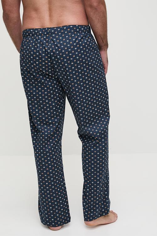 Pattern woven pyjama pants - navy