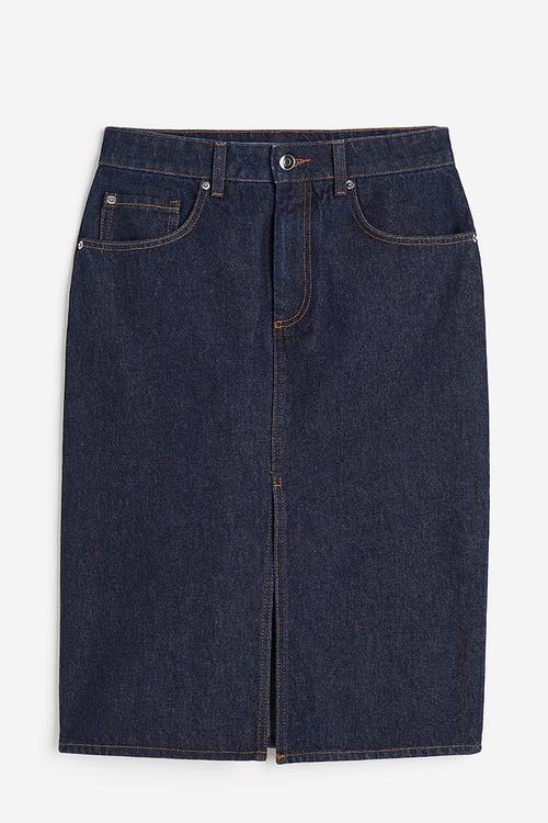 Denim pencil skirt - dark denim blue