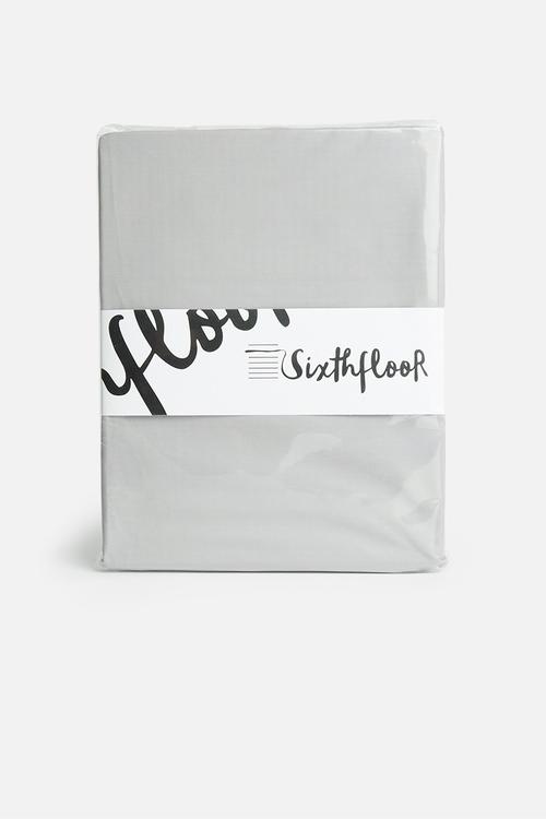 200TC cotton fitted sheet - grey