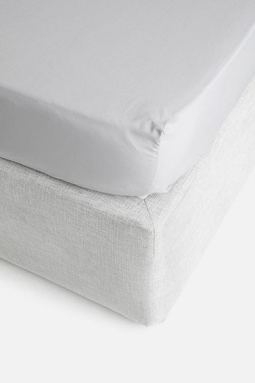 200TC cotton fitted sheet - grey