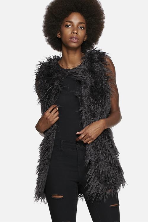 Yogi Faux Fur Sleeveless Jacket