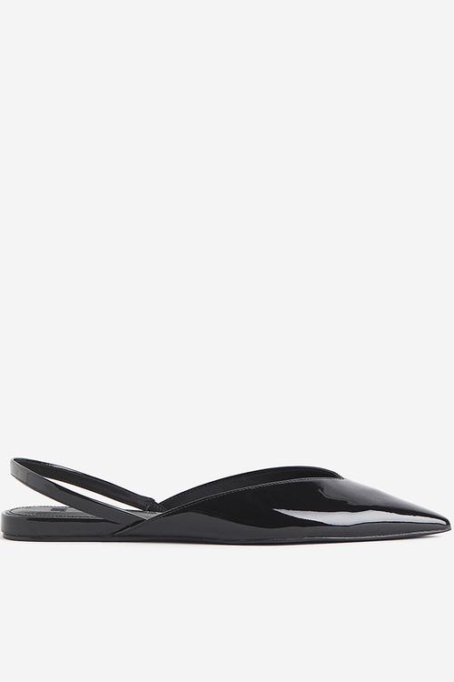 Patent slingbacks - black