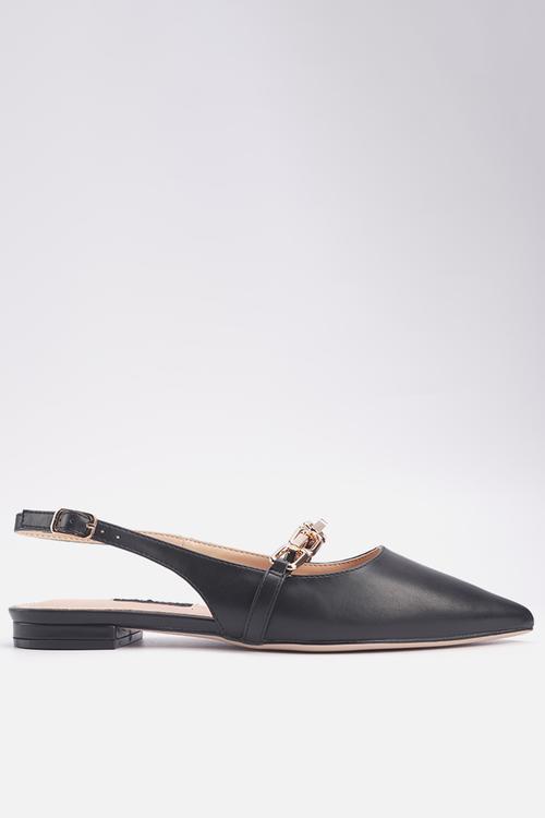 David slingback flat - black