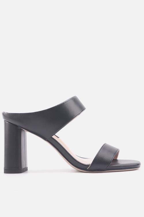 Matild block heel slip on - black
