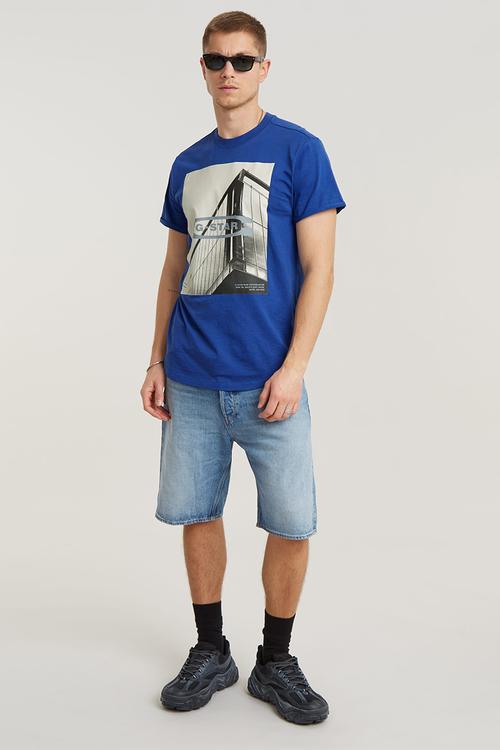 Hq oldskool logo lash r t compact slub jersey o - radar blue