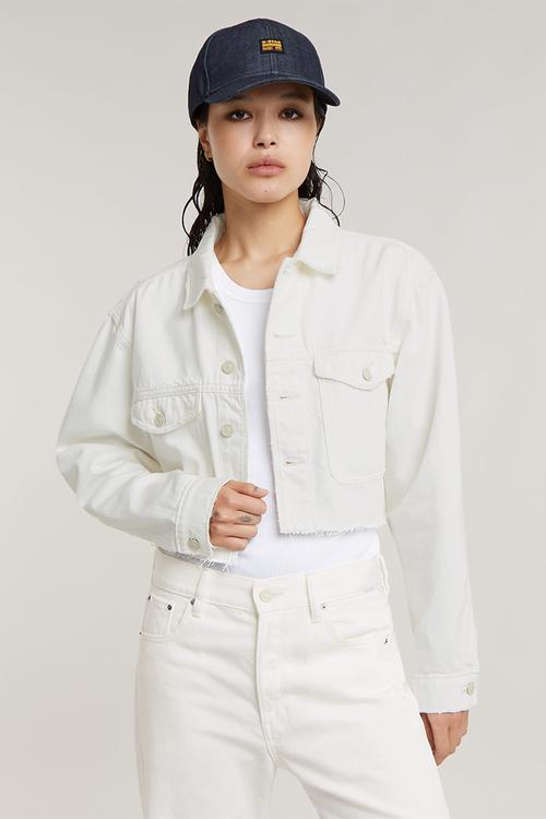 Cropped wander jacket destroyed wmn - lt chalk gd destroyed