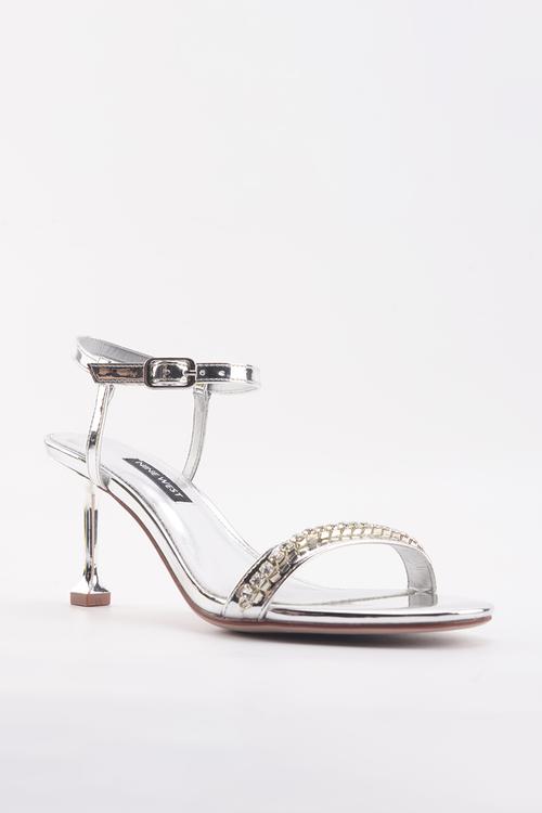 Framan ankle strap heel - silver