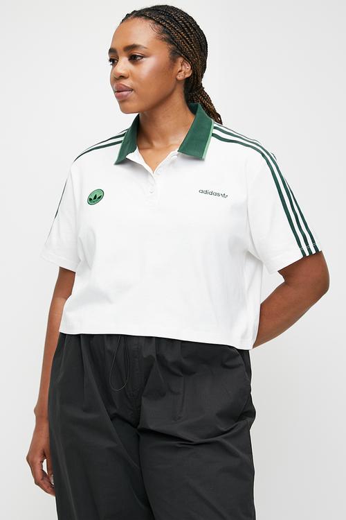 Plus Crop Polo - Cloud White