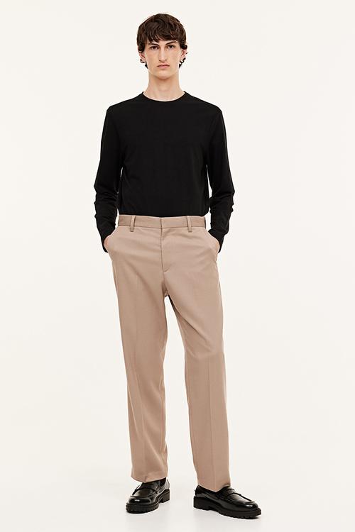 Slim fit jersey top - black