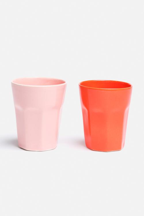 Set of 2 Ceramic Glasses