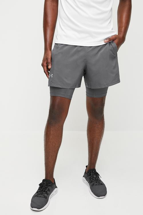 Ua launch 5'' 2-in-1 short - grey