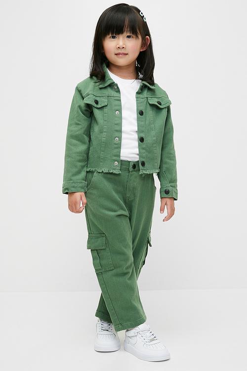 Trucker jacket & jeans set - green