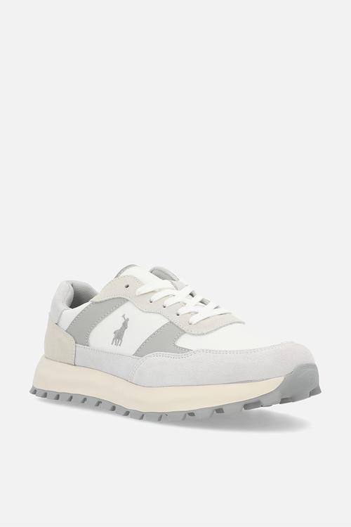Panelled cleated runner - white
