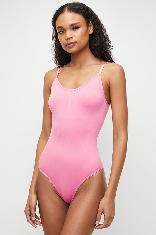 Tess sculp bodysuit t-back - pink