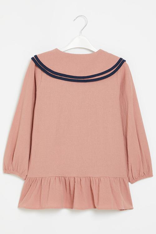 Button down dress - pink & blue