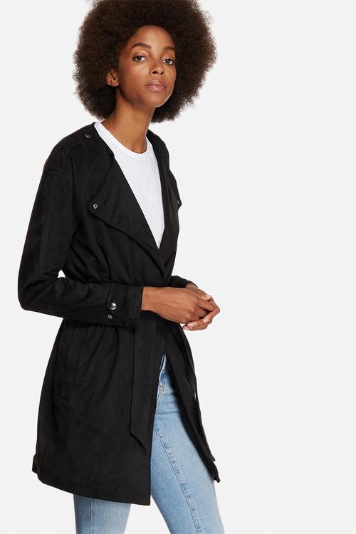 Volonte Creme Faux Suede Jacket