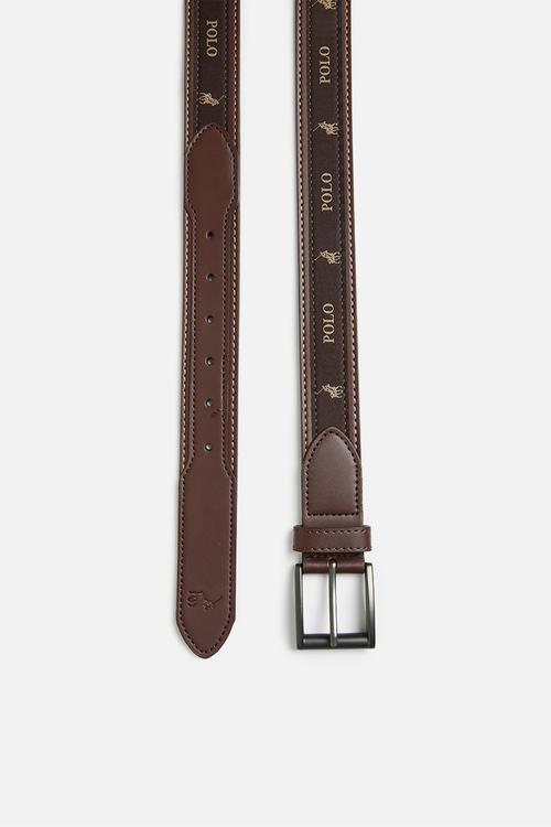 Alessandro Coated Leather Belt - Brown