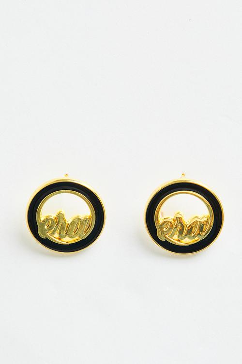 Divs studs - gold & black