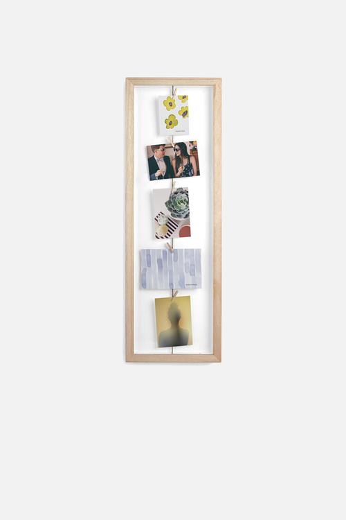 Clothesline flip photo display