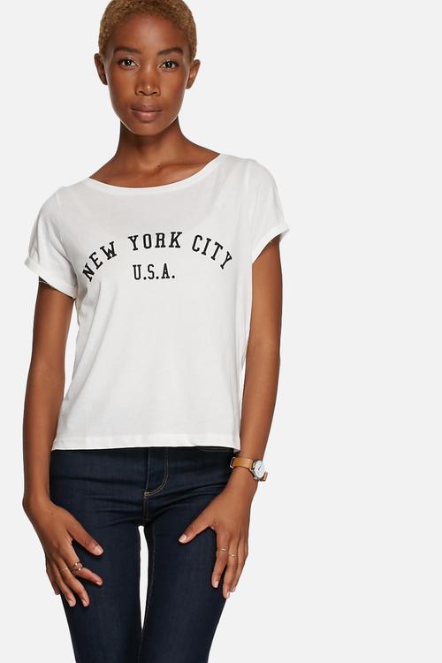 Katie Cropped Print Tee