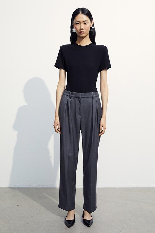 Tapered trousers - grey