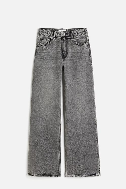 Wide high jeans - grey