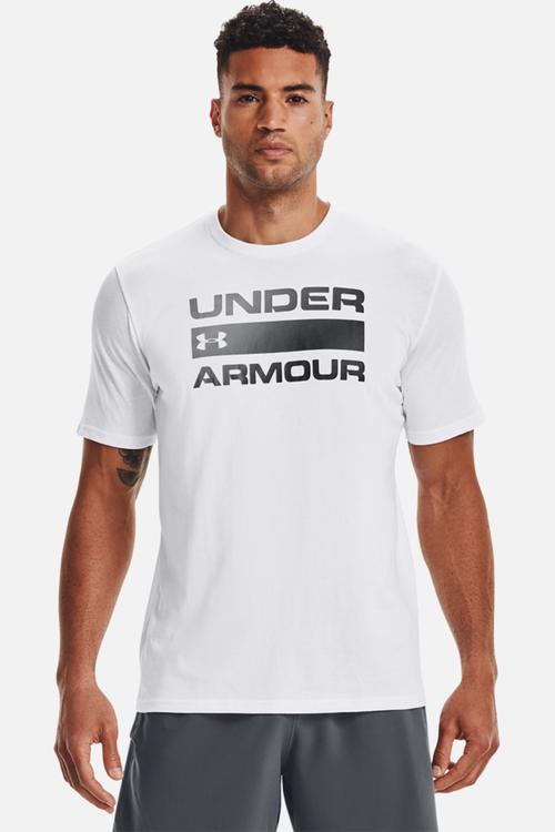 UA team issue wordmark short sleeve - white/black