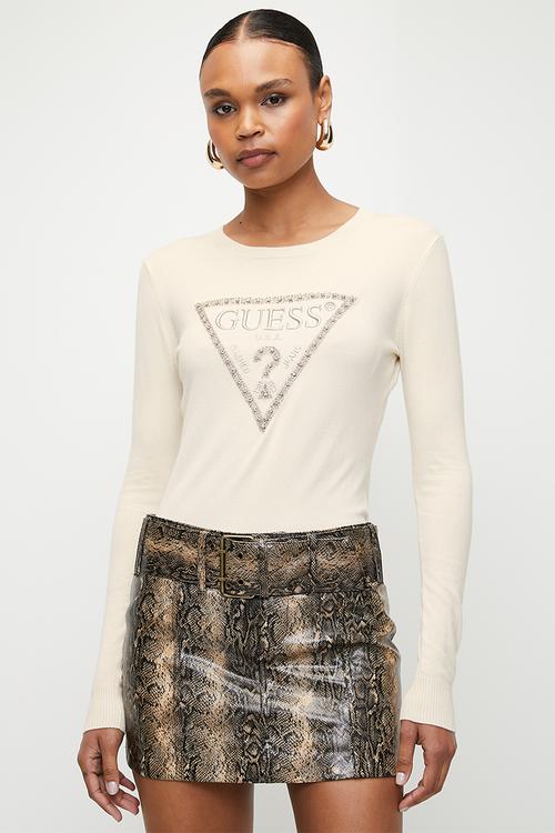 Rosalie Triangle Logo Rn Sweater - Vanilla Blush