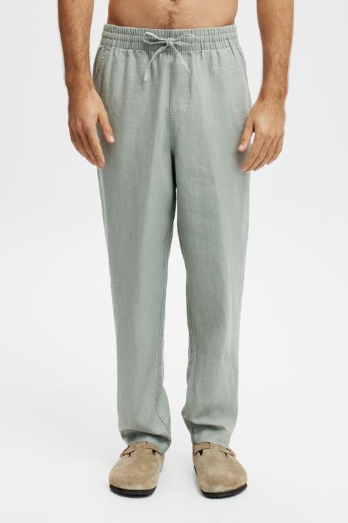 Linen pant - washed military