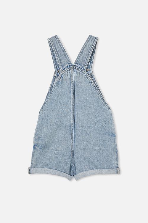 Edith denim shortall - blue acid wash