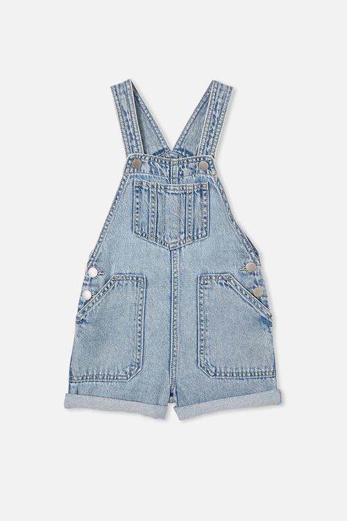 Edith denim shortall - blue acid wash