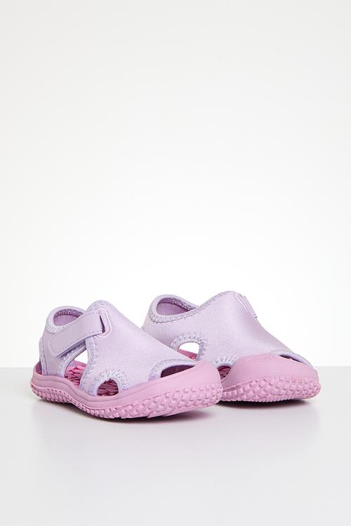 Adjustable fastener slip-on sandals - pink