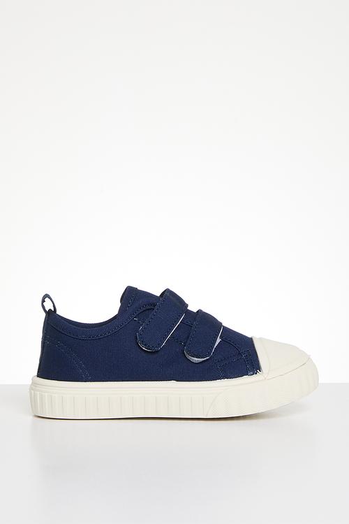 Twin adjustable fastener strap sneakers - navy