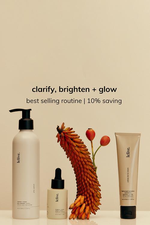 best selling 3-step routine - clarify, brighten + glow 