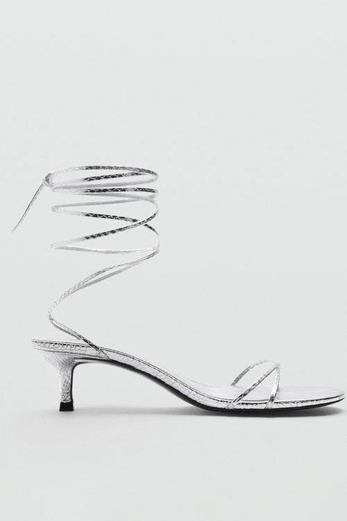 Mara strappy heel - silver