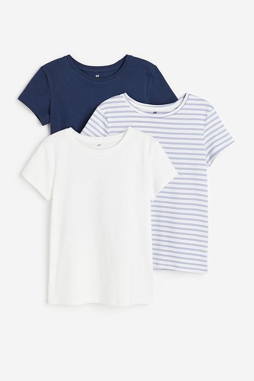 3-pack cotton t-shirts - multi