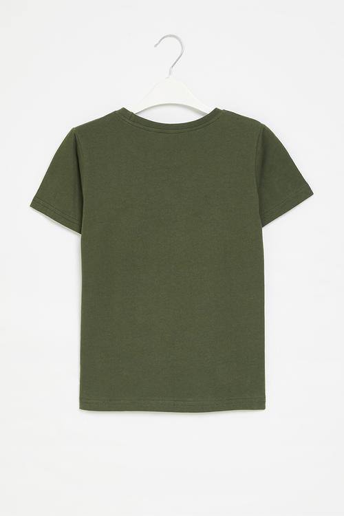 Printed tee - olive green