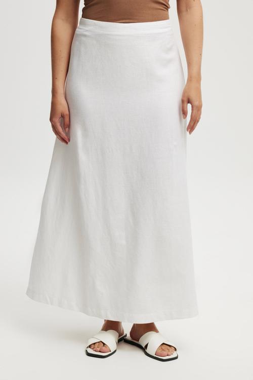 Haven Maxi A-Line Skirt - White