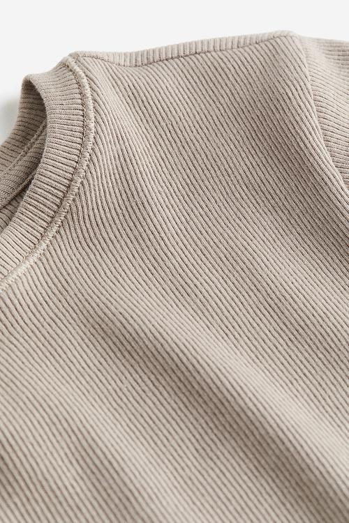 Fitted t-shirt - light greige